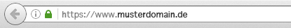 Homepage-Url mit https-Verschlüsselung