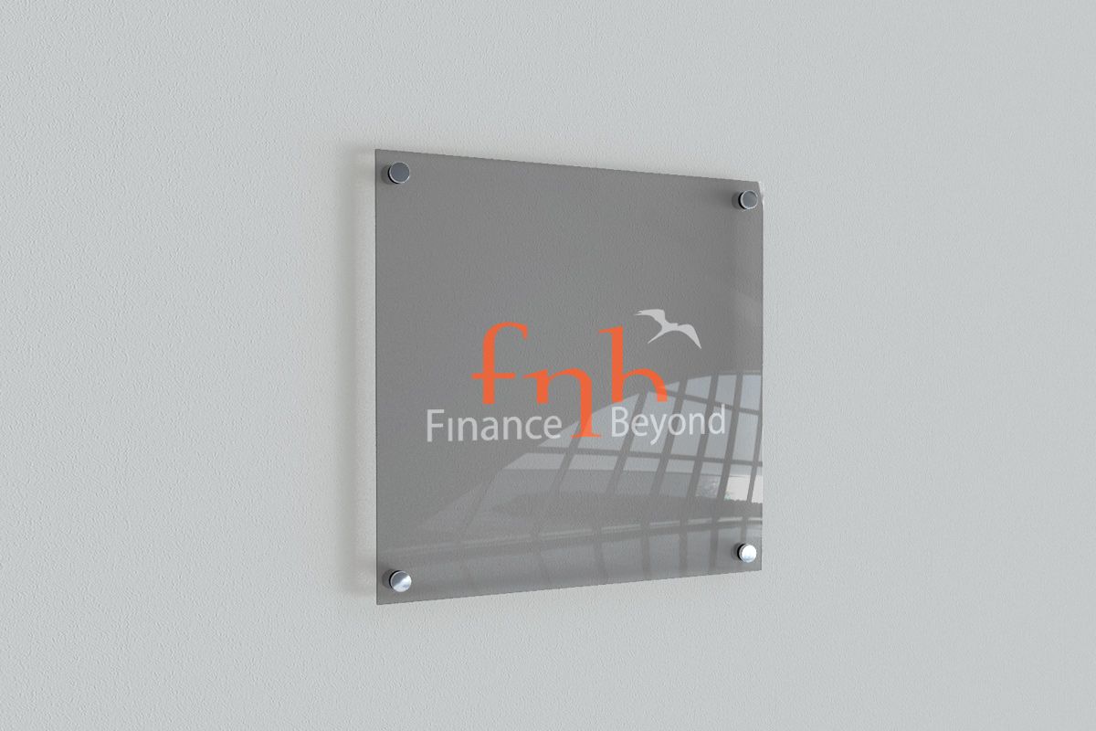 Die Außenwerbung für Finance and Beyond GmbH sind eine Kreation und Referenz der WOA Designagentur