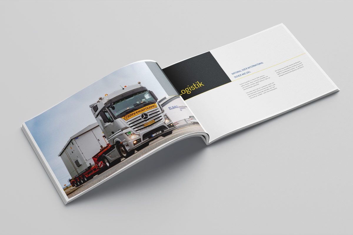 ELBAG Energietechnik image brochure, interior pages and images designed by WOA advertising agency