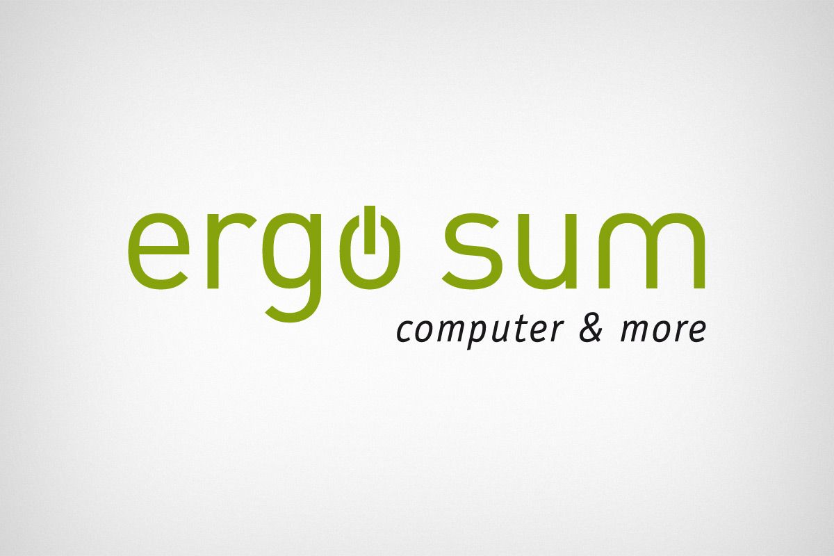 The logo and corporate design of ergo sum from Mainz was designed by WOA.