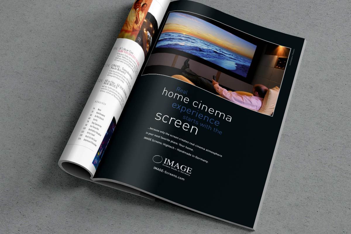 Advertisement in special interest magazines as part of the roadshow in Zurich and Hamburg for IMAGE Systems AG as event reference for WOA event agency